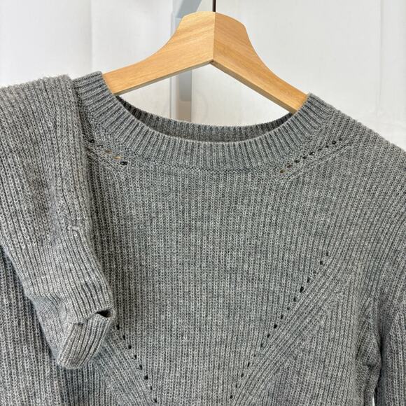 LULULEMON Estimated XS Seva Sweater Thumbholes Merino Wool Heathered Medium Gray - Picture 5 of 8